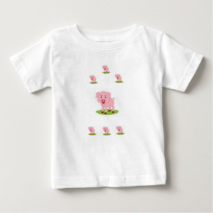 Camiseta Para Bebê Baby T-Shirt Pig