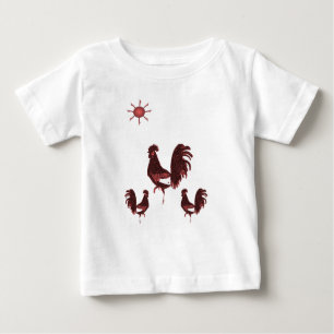Camiseta Para Bebê Baby T-Shirt Rooster