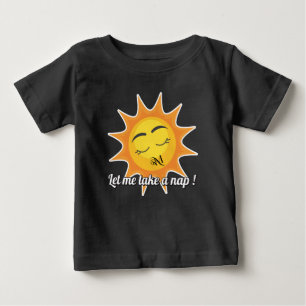 Camiseta Para Bebê Baby T-Shirt : Tome uma soneca (preto)