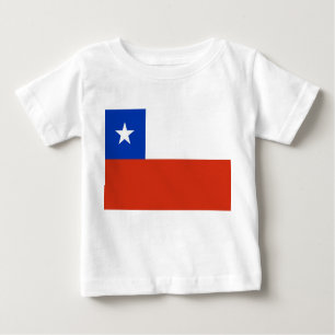 Camiseta Para Bebê Baby T-Shirt with Flag of Chile