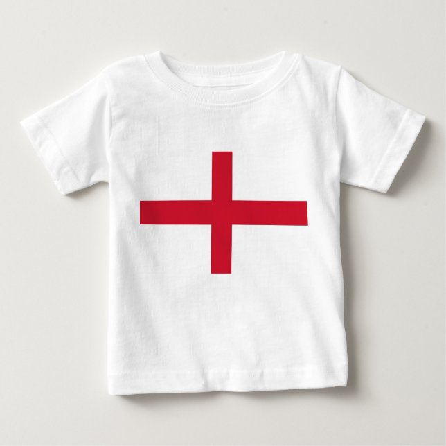Camiseta Para Bebê Baby T-Shirt with Flag of England (Frente)