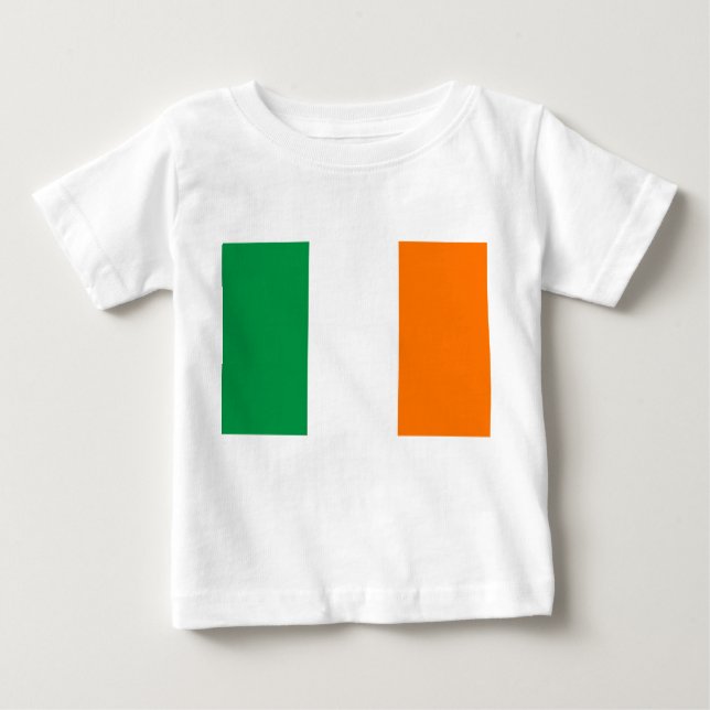 Camiseta Para Bebê Baby T-Shirt with Flag of Ireland (Frente)