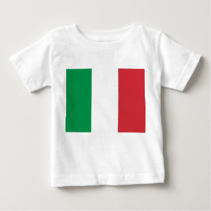 Camiseta Para Bebê Baby T-Shirt with Flag of Italy