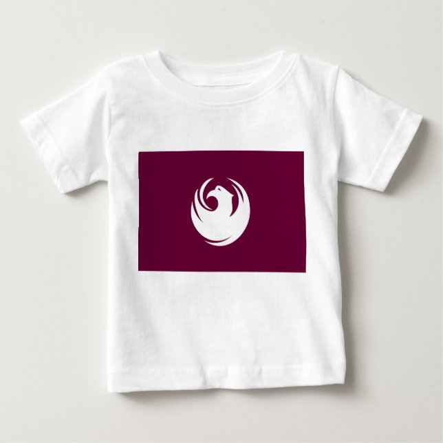 Camiseta Para Bebê Baby T-Shirt with Flag of Phoenix City (Frente)