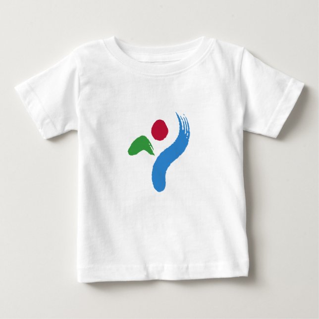 Camiseta Para Bebê Baby T-Shirt with Flag of Seoul (Frente)