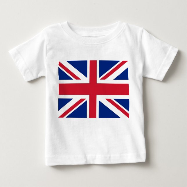 Camiseta Para Bebê Baby T-Shirt with Flag of United Kingdom (Frente)