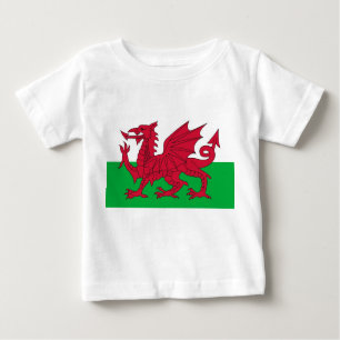 Camiseta Para Bebê Baby T-Shirt with Flag of Wales