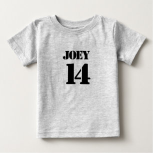 Camiseta Para Bebê Baby Team Jersey Number Baby T-Shirt