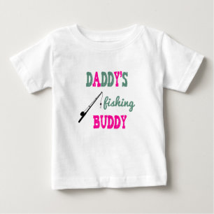 Camiseta Para Bebê Baby Tee Amigo do Papai Pescador (rosa)