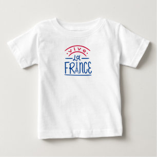 Camiseta Para Bebê Baby Tee - Celebração Francesa - Arte Torre Eiffel