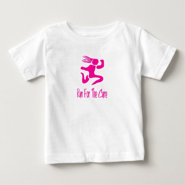 Camiseta Para Bebê Baby Tee Corra Para a Cura (Frente)