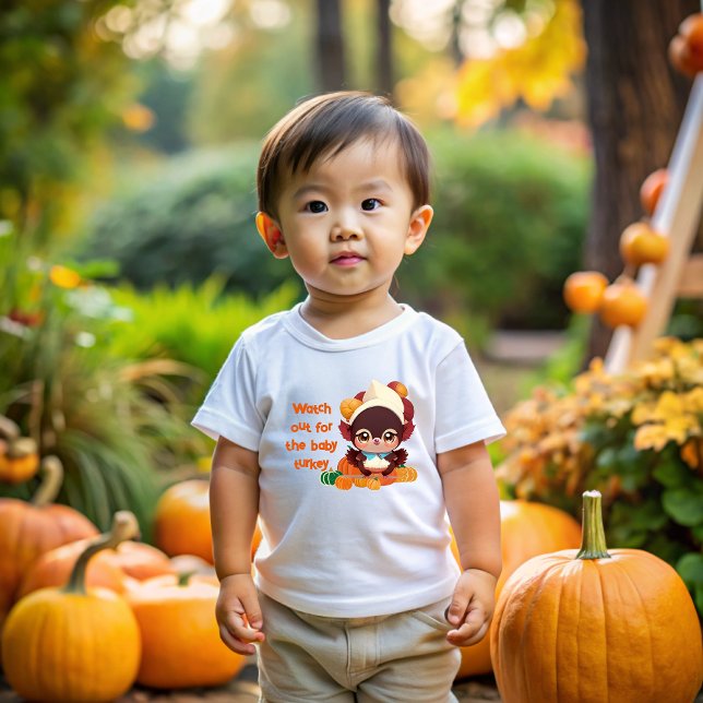 Camiseta Para Bebê Baby Thanksgiving Turkey (Criador carregado)