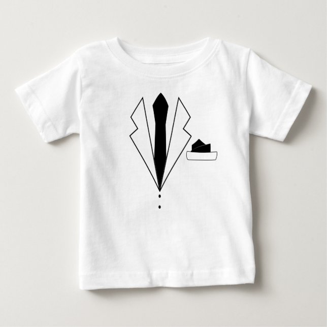 Camiseta Para Bebê Baby Tuxedo (Frente)