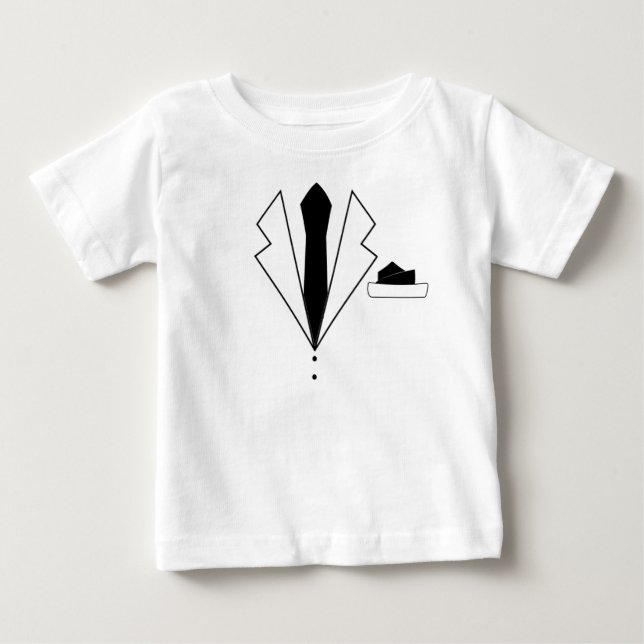 Camiseta Para Bebê Baby Tuxedo (Frente)