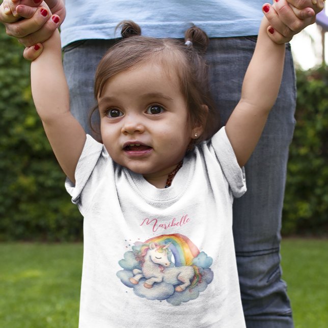 Camiseta Para Bebê Baby Unicorn Girl (Criador carregado)