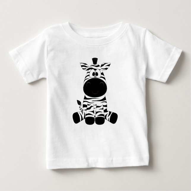 Camiseta Para Bebê Baby Zebra (Frente)