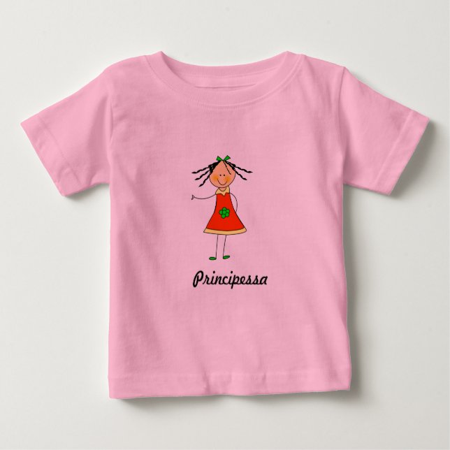 Camiseta Para Bebê Babybody "Principessa" (Frente)