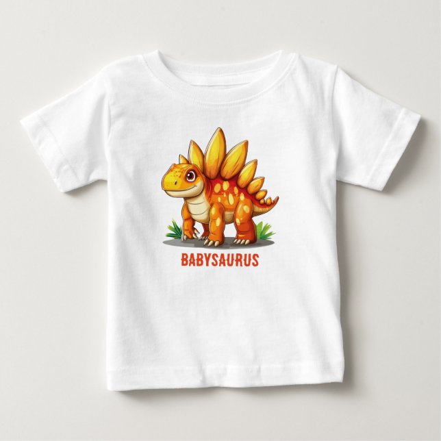 Camiseta Para Bebê Babysaurus Dinosaur (Frente)
