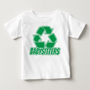 Camiseta Para Bebê Babysitter reciclar