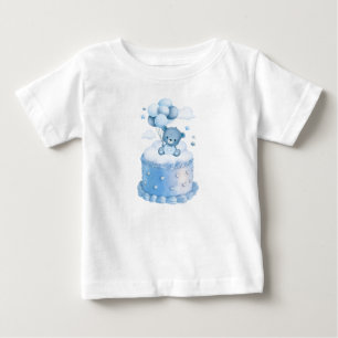 Camiseta Para Bebê Bacia do Urso de Aniversário: Celebração do Balão