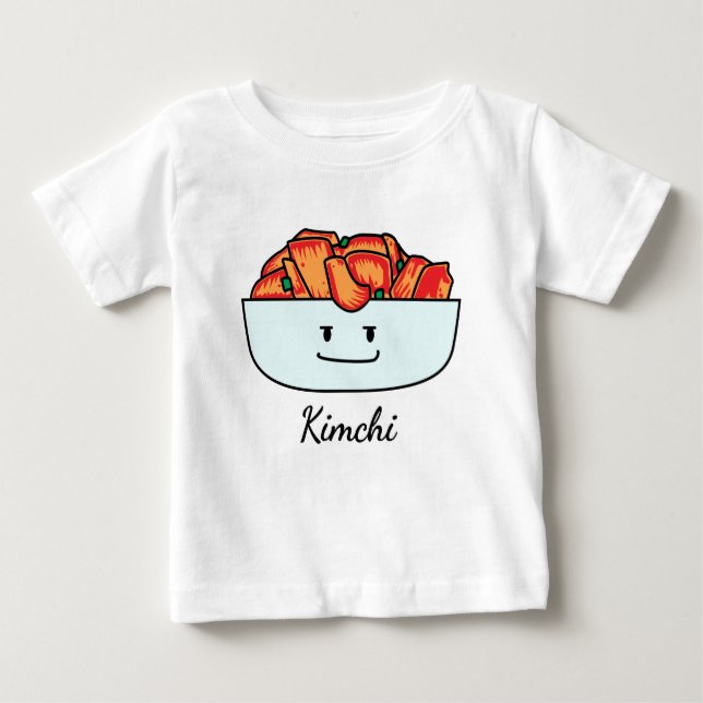 Camiseta Para Bebê Bacia feliz de Kimchi Kimchee - design feliz dos (Frente)