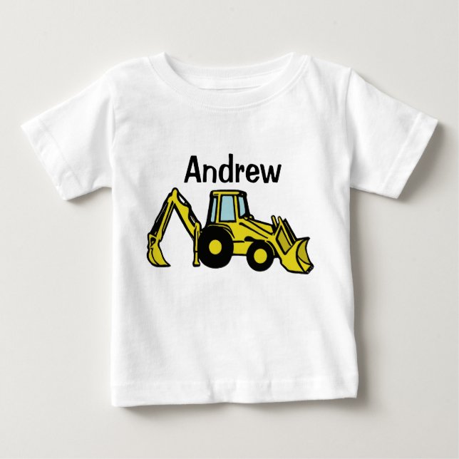 Camiseta Para Bebê backhoe, Andrew (Frente)