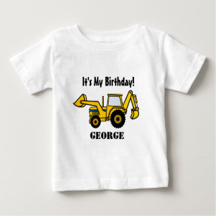 Camiseta Para Bebê Backhoe do divertimento da construção