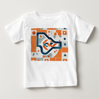 Camiseta Para Bebê BackLogical: Logotipo Geométrico Elegante para Sof