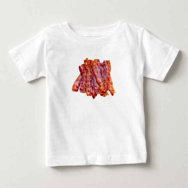 Camiseta Para Bebê Bacon (Frente)