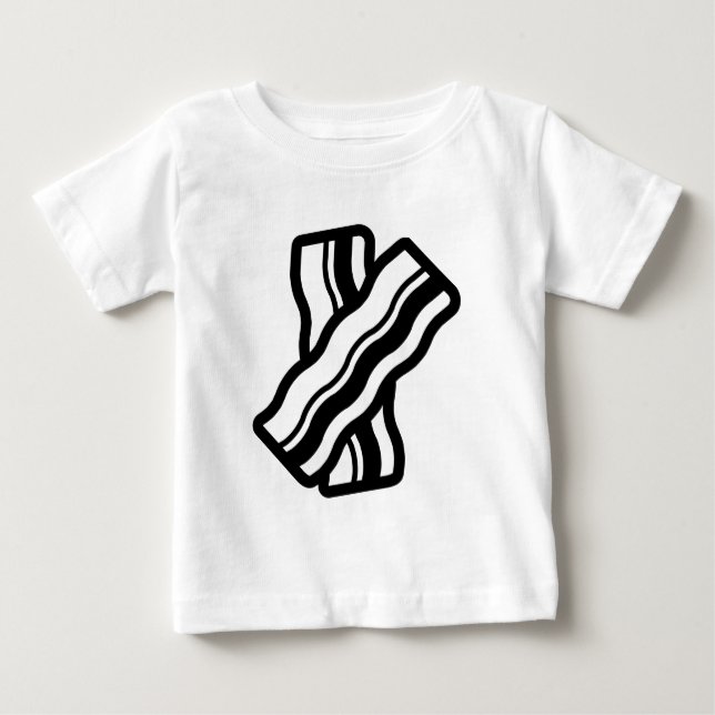 Camiseta Para Bebê Bacon! (Frente)