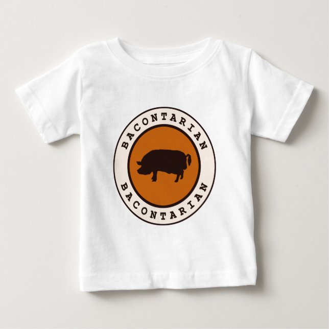 Camiseta Para Bebê bacontárico (Frente)
