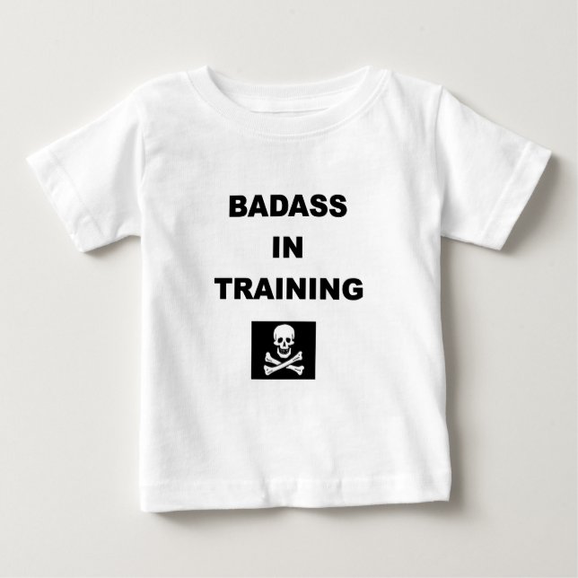 Camiseta Para Bebê badass na criança do treinamento (Frente)