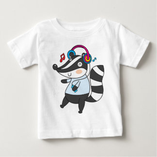 Camiseta Para Bebê Badger com bebê auscultador