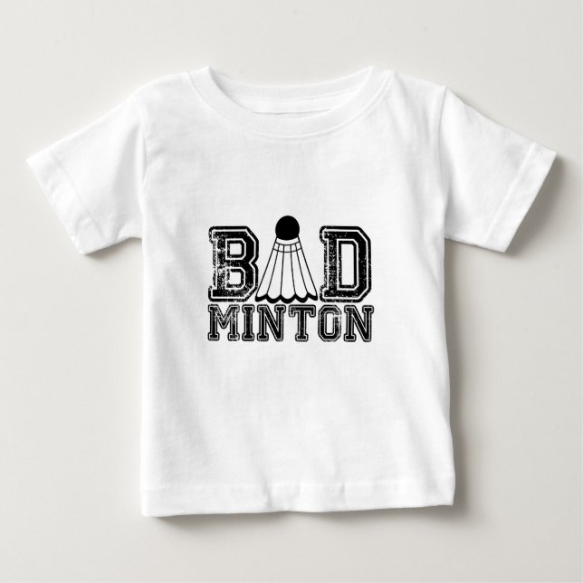 Camiseta Para Bebê Badminton (Frente)