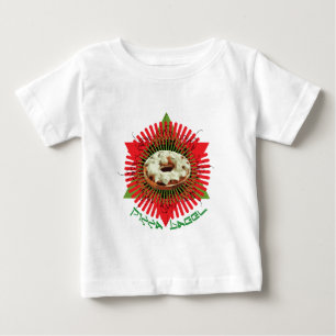 Camiseta Para Bebê Bagel da pizza: Italiano judaico
