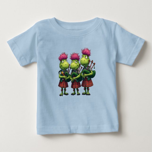 Camiseta Para Bebê Bagpipers para queimaduras Supersas (Frente)