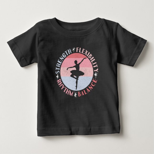 Camiseta Para Bebê Bailarina Dançarina de Ballet - Valores de Mentali (Frente)