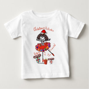 Camiseta Para Bebê Bailarina do Natal - traga nos presentes!