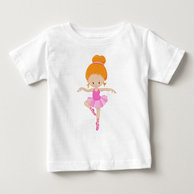 Camiseta Para Bebê Bailarina, Garota de Ballet, Dança de Ballet, Cabe (Frente)
