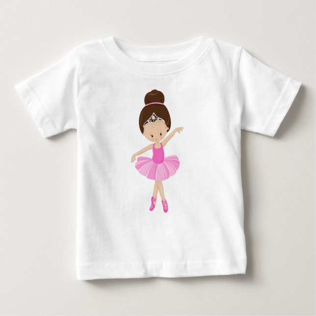 Camiseta Para Bebê Bailarina, Garota de Ballet, Dançarina de Ballet,  (Frente)