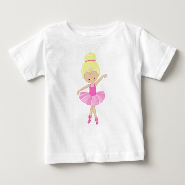 Camiseta Para Bebê Bailarina, Garota de Ballet, Dançarina de Ballet,  (Frente)