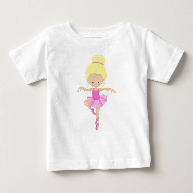 Camiseta Para Bebê Bailarina, Menina de Ballet, Dança de Ballet, Cabe (Frente)