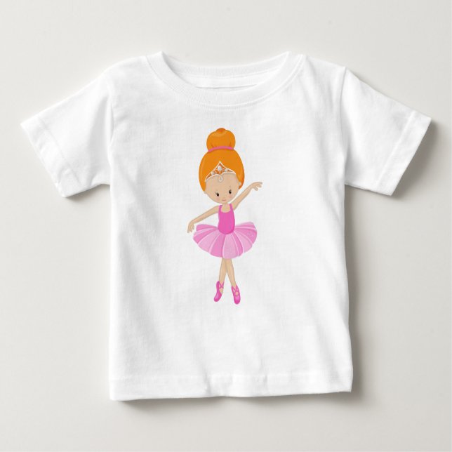 Camiseta Para Bebê Bailarina, Menina de Ballet, Dançarina de Ballet,  (Frente)