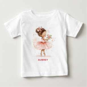 Camiseta Para Bebê Bailarina Pequenina Graciosa