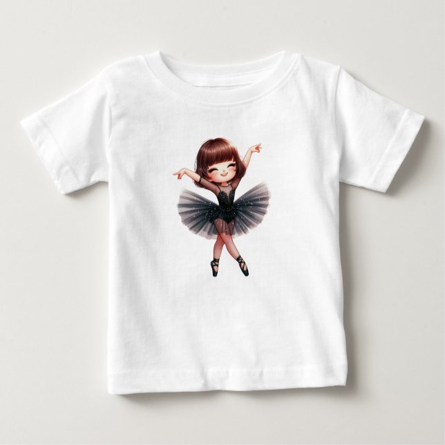 Camiseta Para Bebê Bailarino de Ballet (Frente)