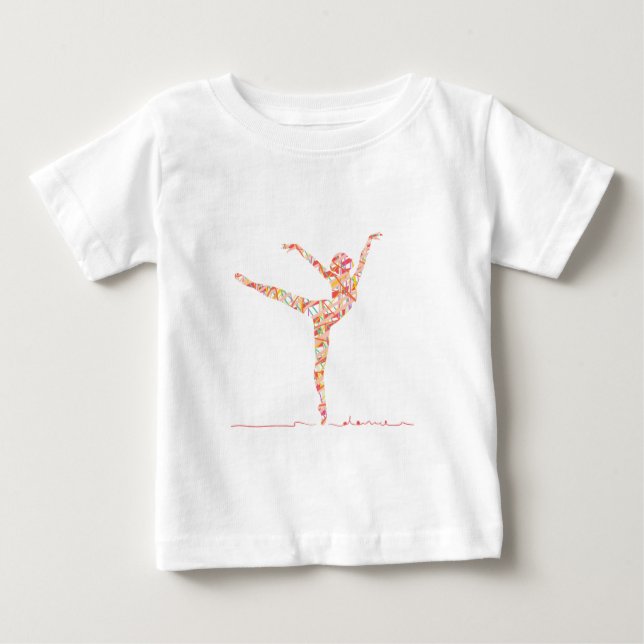Camiseta Para Bebê Bailarino de ballet moderno (Frente)