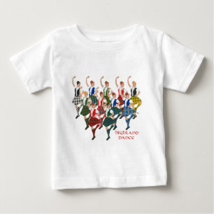 Camiseta Para Bebê Bailarinos das Terras Altas Escocesas