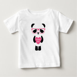 Camiseta Para Bebê Bairthday de Panda