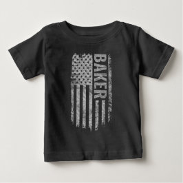 Camiseta Para Bebê Baker USA Flag Distressed design