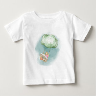 Camiseta Para Bebê Balanço das nuvens